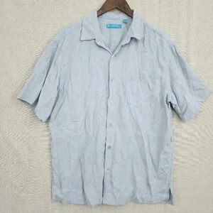 Tori Richard Men's L Silk Blend‎ Button down Short sleeve Pattern 2571C